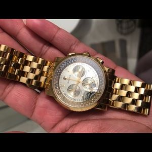 Gold Michele sail sport watch